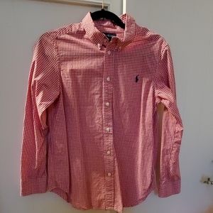 Boys- Ralph Lauren Gingham Button Down (14-16)